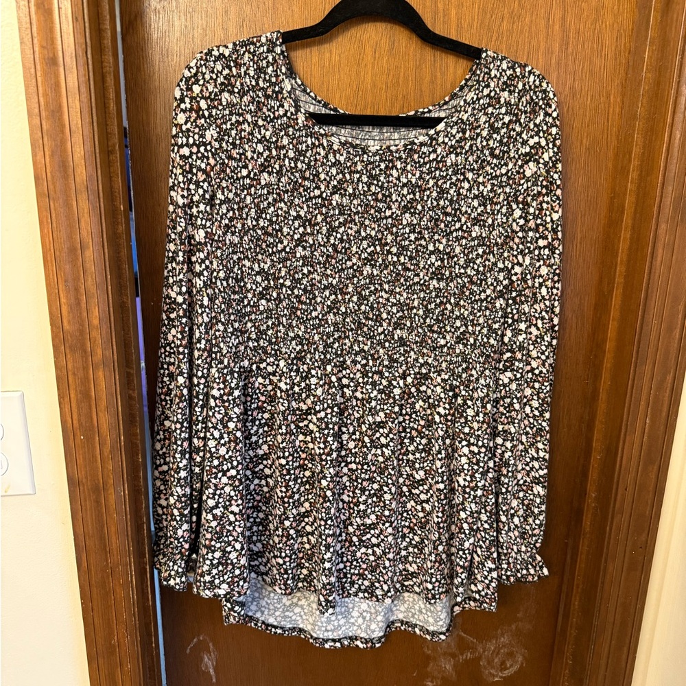 Floral Print Women's Top 2X